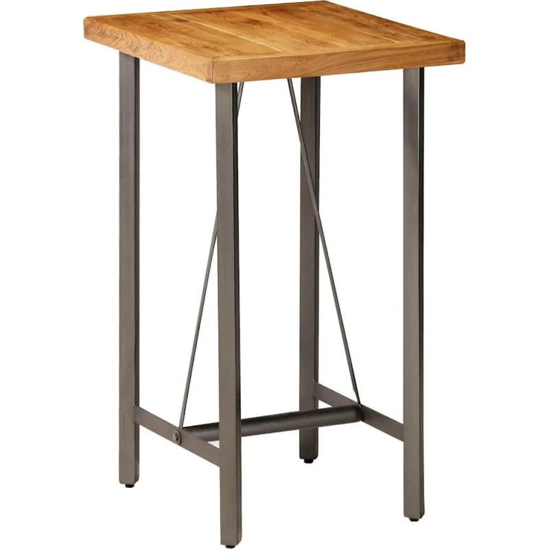 Barbord i massivt genbrugsteak 60x60x107 cm