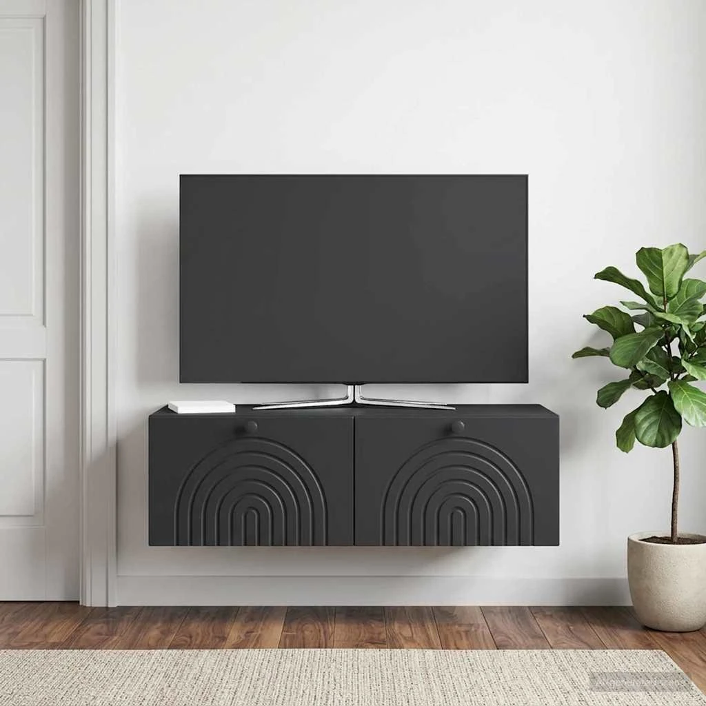 vidaXL Væghængt TV-skab 99 x 41 x 30 cm - Sort