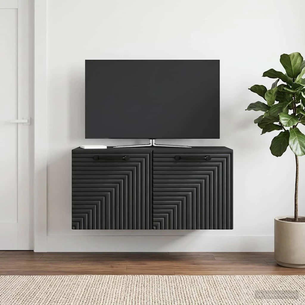 vidaXL Væghængt TV-skab Sort 59,5 x 31 x 30 cm