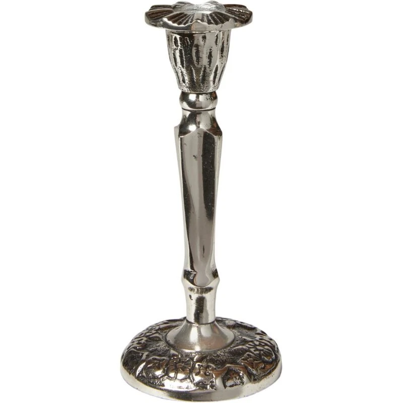 Dacore Lysestage Barok 17 cm - Antik Nikkel