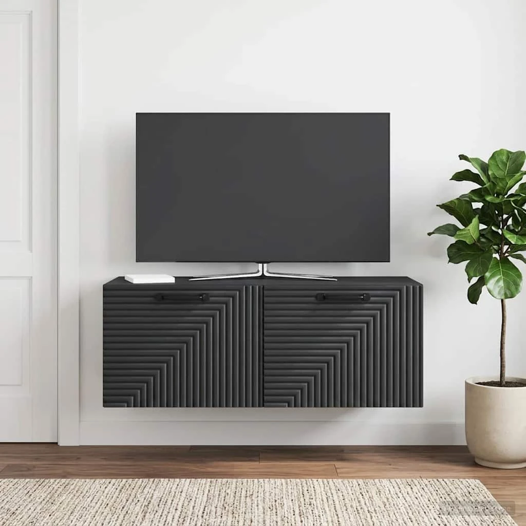 vidaXL Væghængt TV-skab Sort 78,5 x 31 x 30 cm