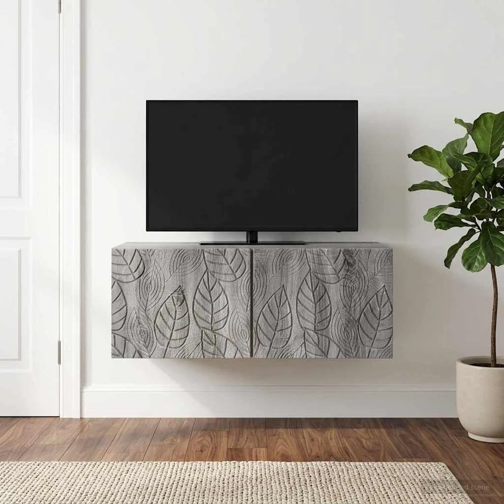 vidaXL Væghængt TV-skab 98x41x30 cm Grå Sonoma