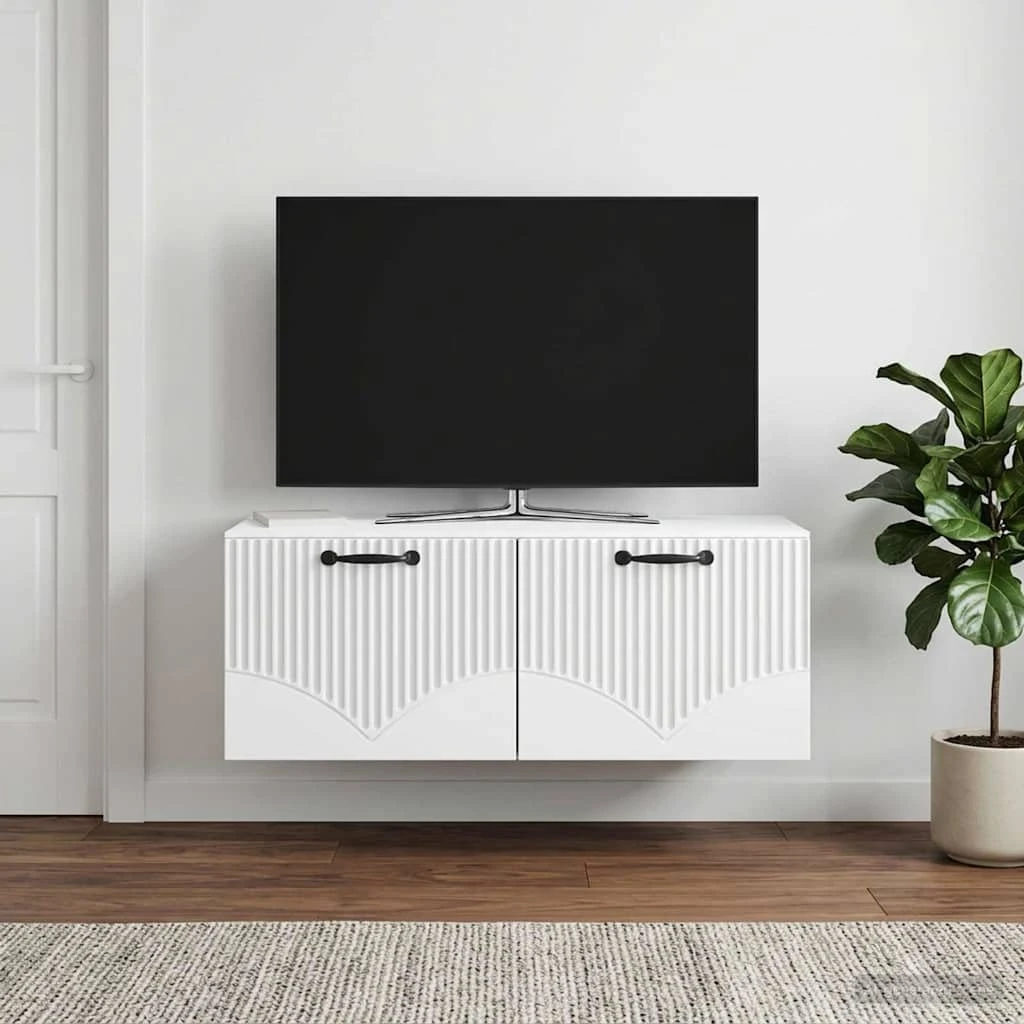 vidaXL Væghængt TV-skab Hvid 78,5 x 41 x 30 cm