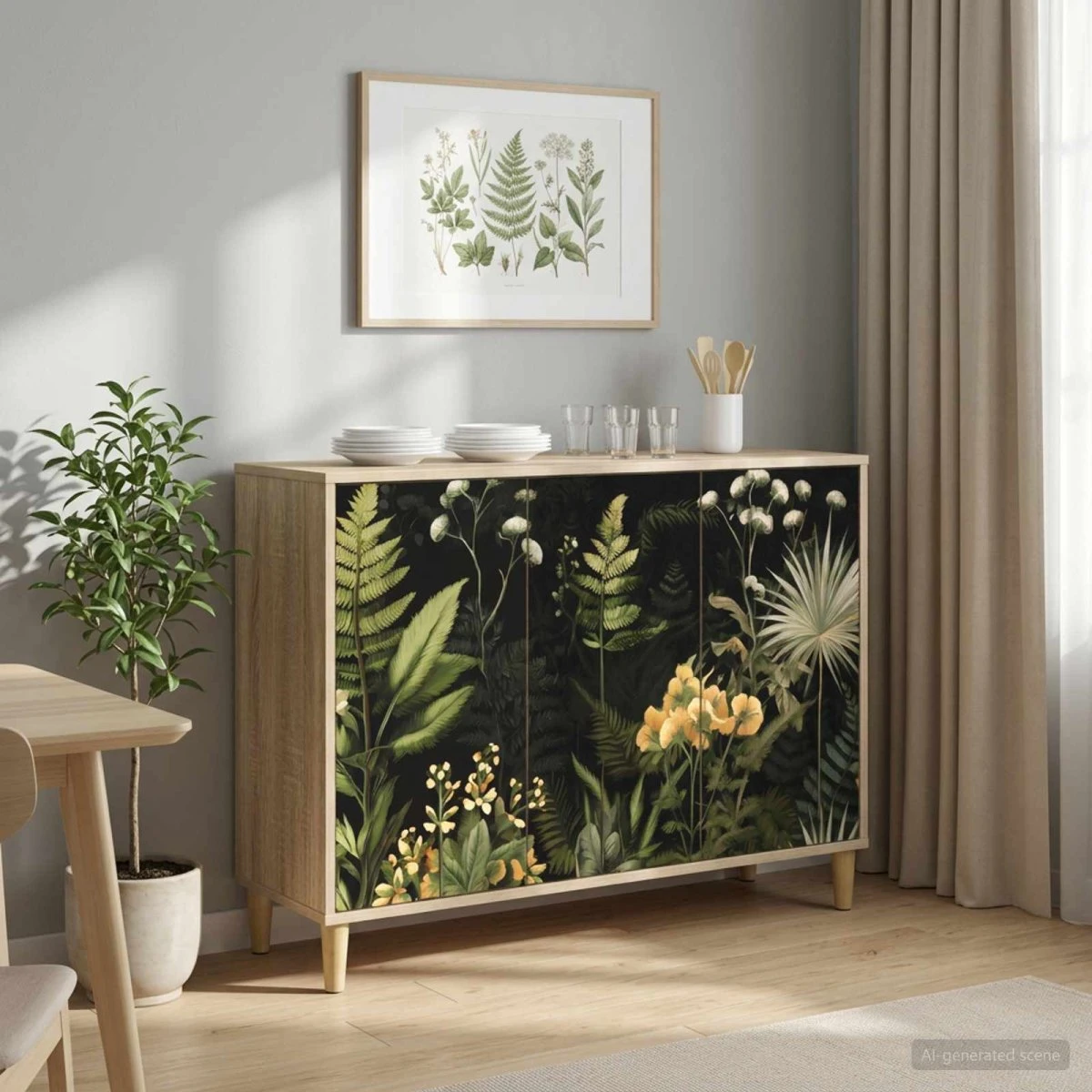 vidaXL Sideboard RHENEN Sonoma-eg 102 x 33 x 75 cm