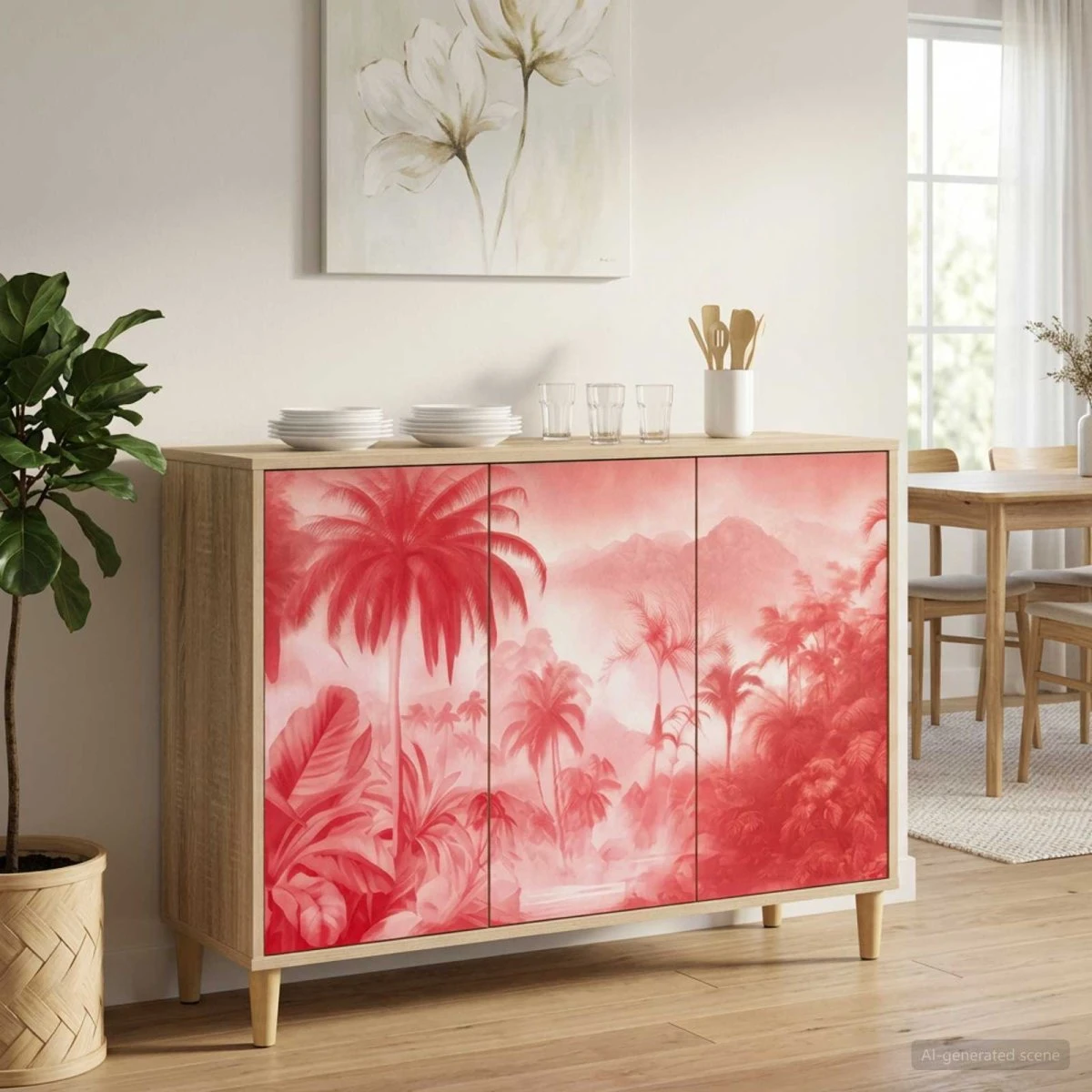 vidaXL Sideboard AACHEN Sonoma-eg 102 x 33 x 75 cm