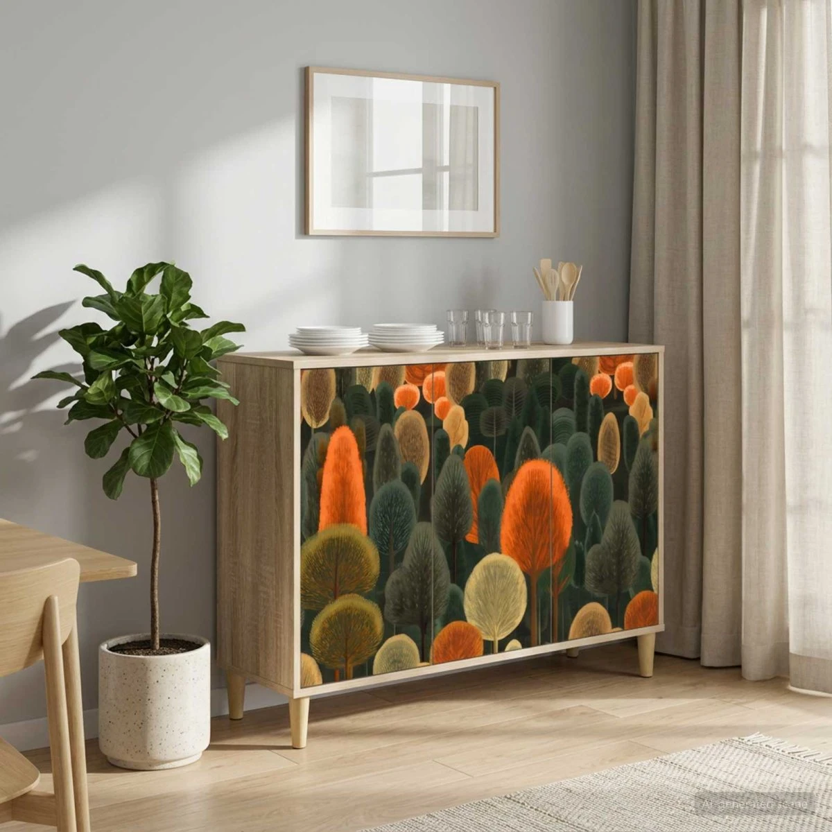 vidaXL Sideboard ZAANDAM Sonoma-eg 102 x 33 x 75 cm