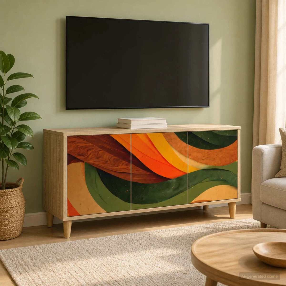 vidaXL TV-skab BONN Sonoma-eg 102 x 33 x 50 cm