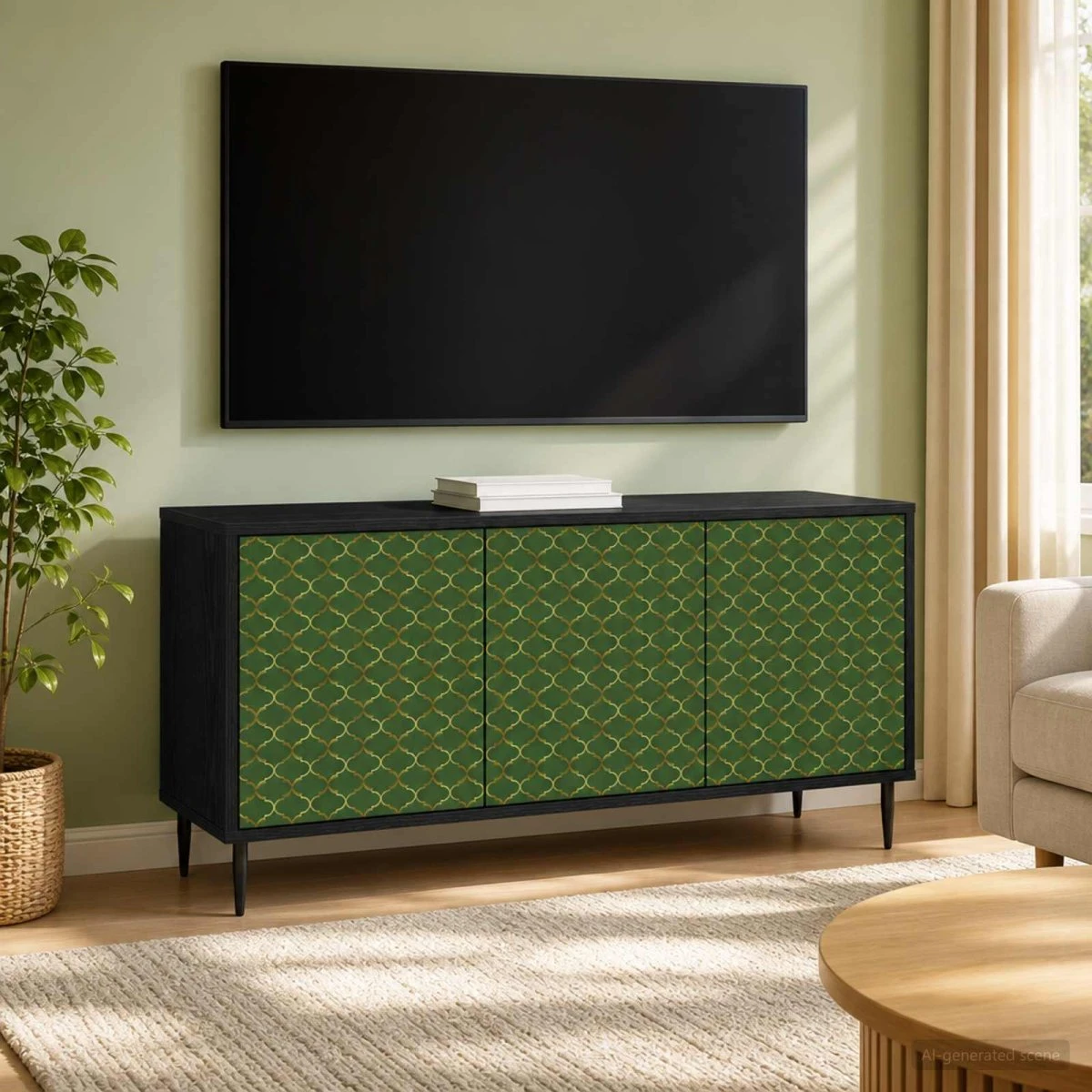 vidaXL GELEEN TV-skab - Sort eg - 102 x 33 x 51 cm
