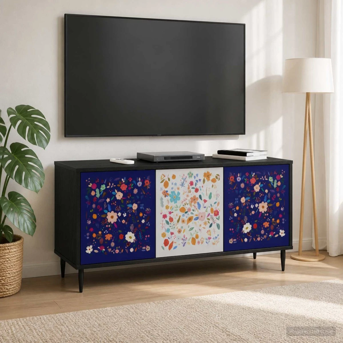 vidaXL MAINZ TV-skab - Sort eg, 102 x 33 x 51 cm