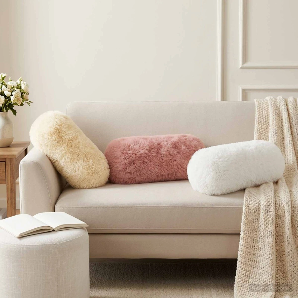 vidaXL HEERLEN Pudebetræk 6 stk. Lyserød 15 x 40 cm PV Fleece