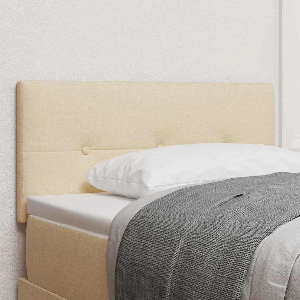 vidaXL Højdejusterbart Sengehoved i Stof, Creme, 80 cm