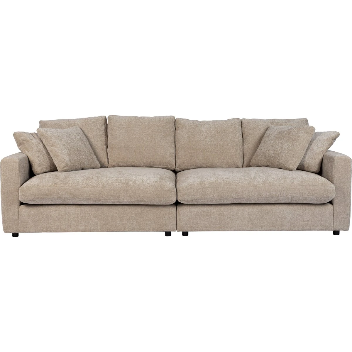 ZUIVER Sense 3-personers sofa i stengråt stof