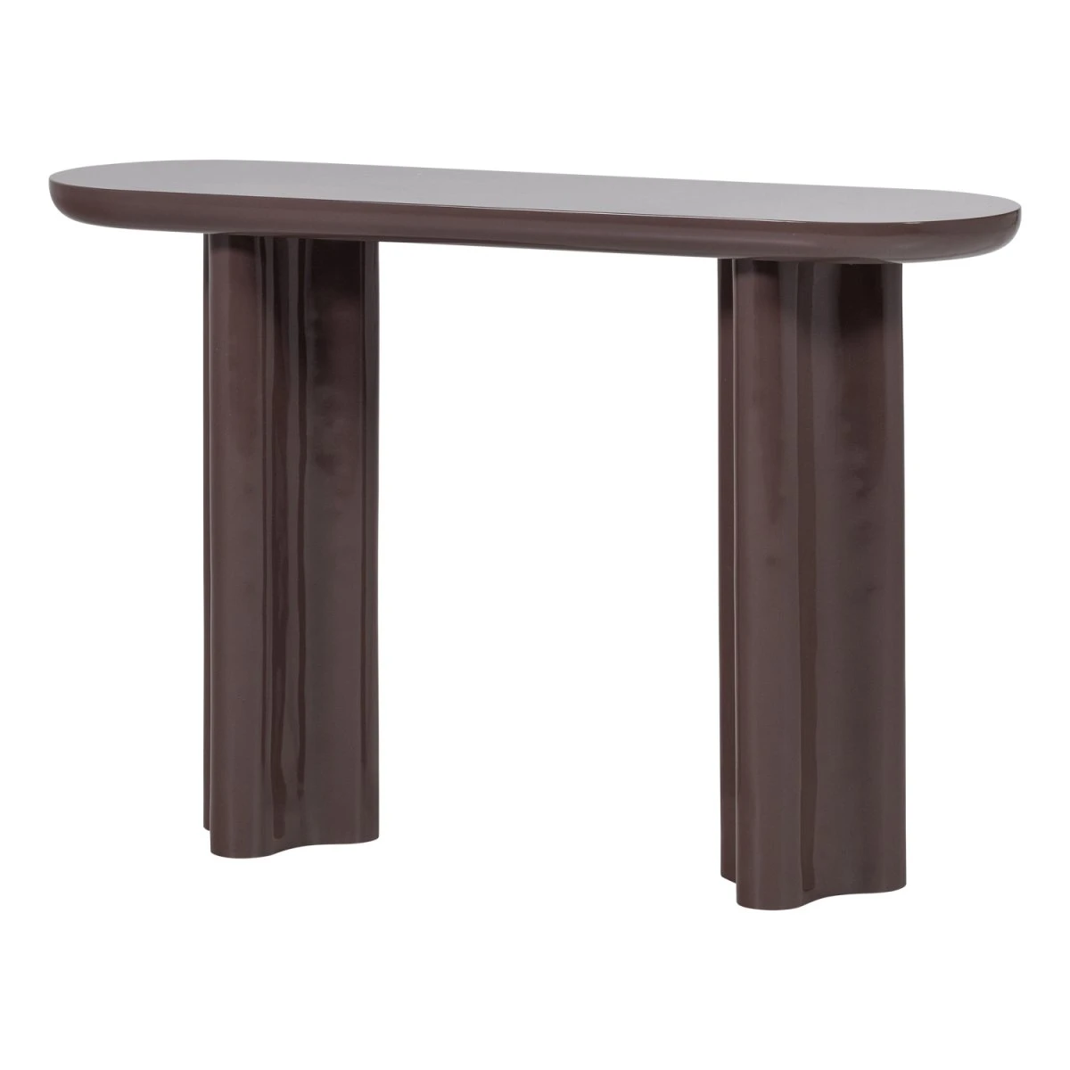 WOOOD Evara sidebord, mørkebrun højglans (120x35 cm)