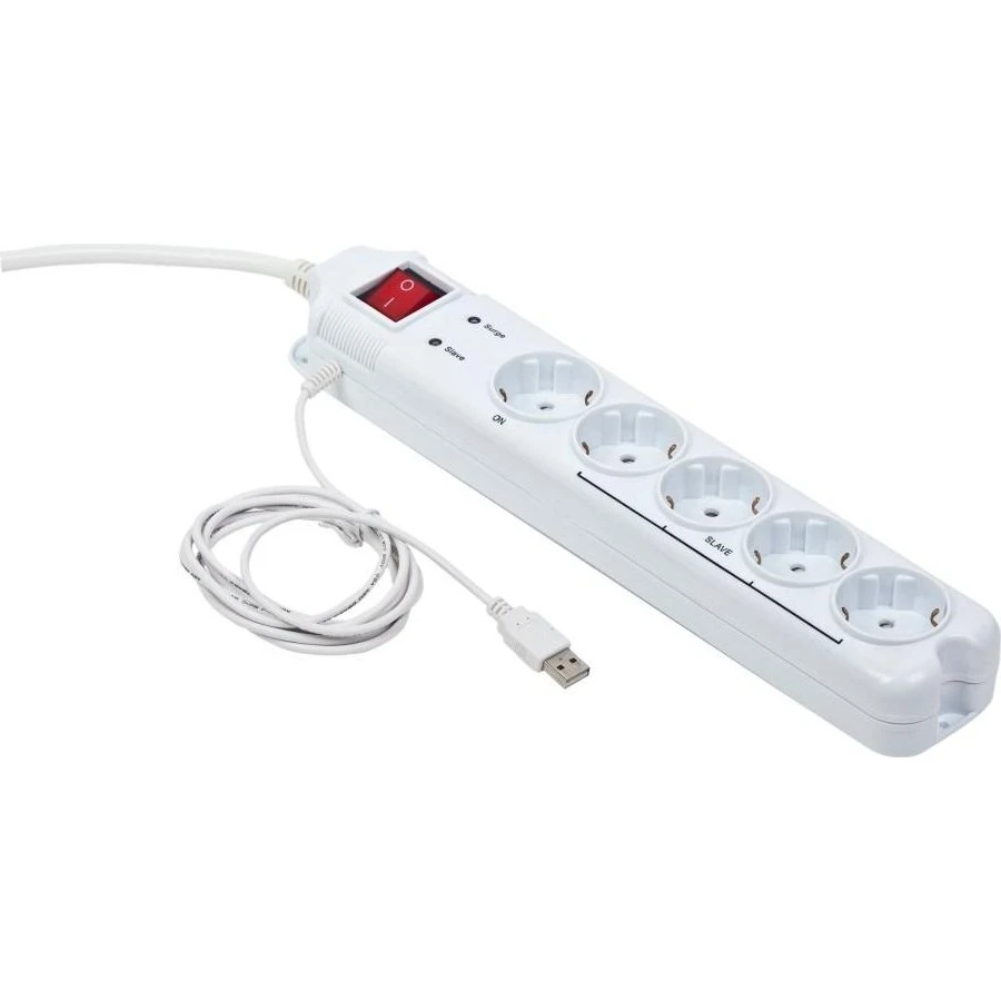 EnerGenie PCW-MS2G Power Cube Strømstødsbeskytter, 5 stik, Hvid