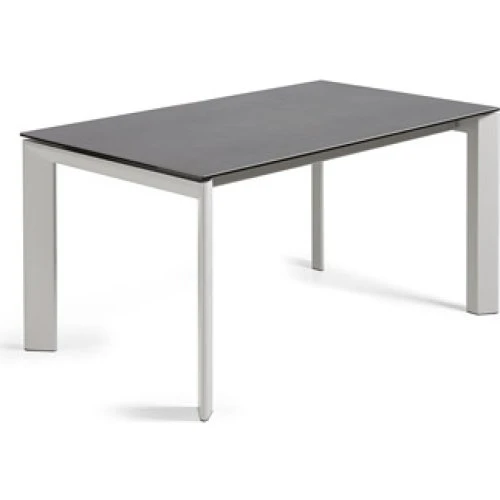 Kave Home Axis spisebord 160-220 cm sort/grå keramik & stål