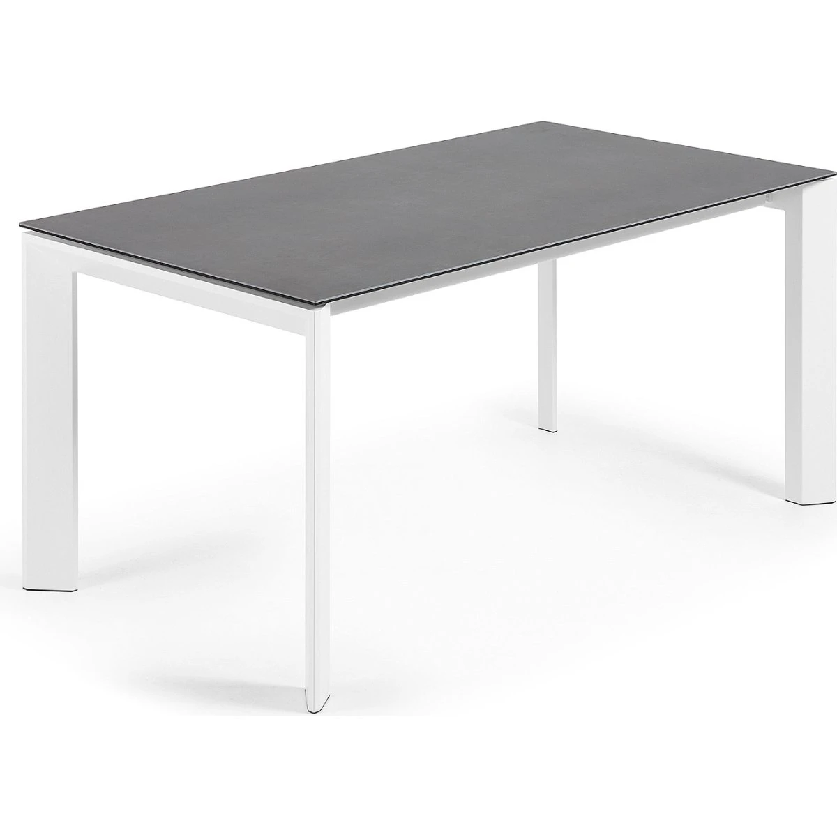 Kave Home Axis udtræksbord i porcelæn/glas, 160-220 cm
