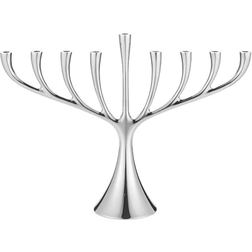 Georg Jensen Cobra Menorah lysestage i blankt rustfrit stål