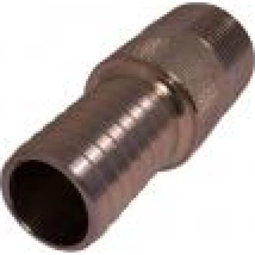 Slangestuds i stål med 2.1/2" udvendigt gevind til 2.1/2" slange