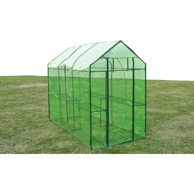 Ståldrivhus XL med grønt overtræk