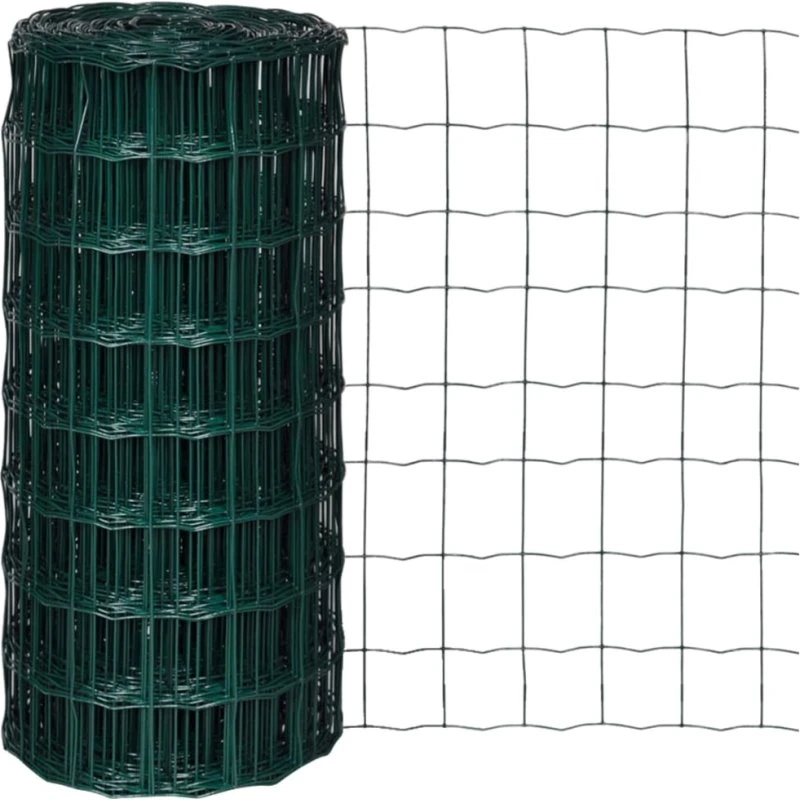 Eurohegn 10 x 0,8 m PVC-belagte stål (grøn)