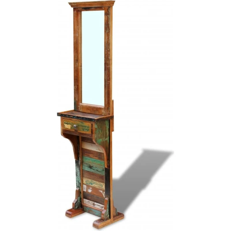 Entrespejl i massivt genbrugstræ 47x23x180 cm