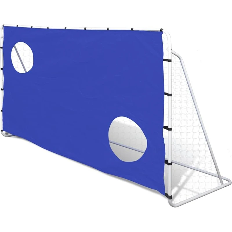 Fodboldmål med sigtemål 240x92x150 cm – stålramme