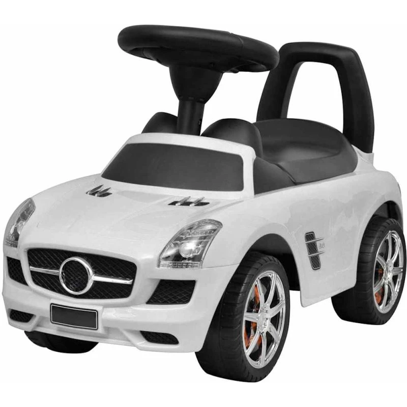 Børnebil i hvid med musik og opbevaring (2+ år)