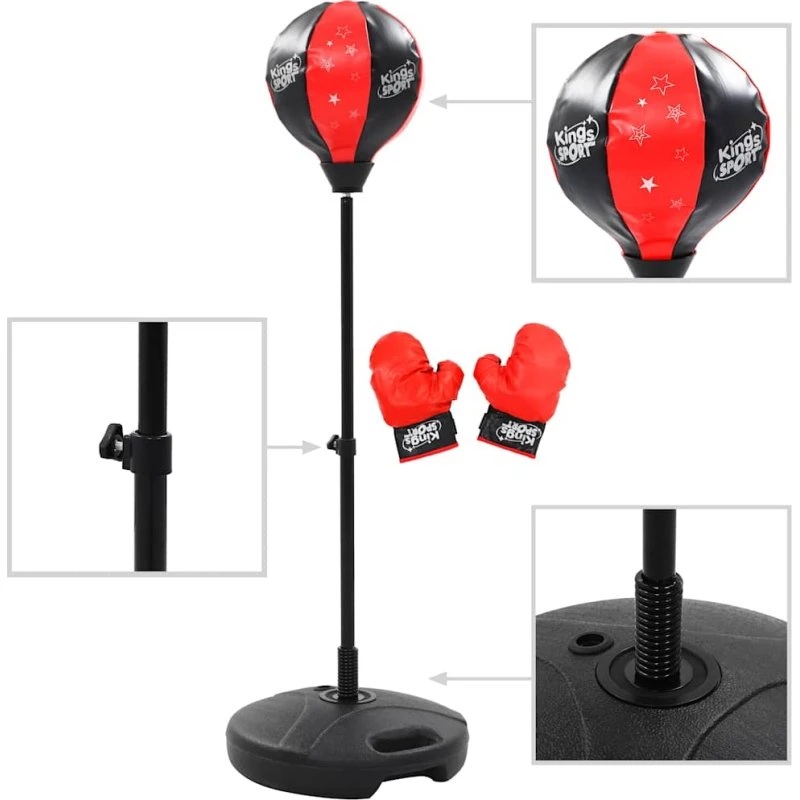 Bokseboldssæt til børn 87–120 cm med handsker