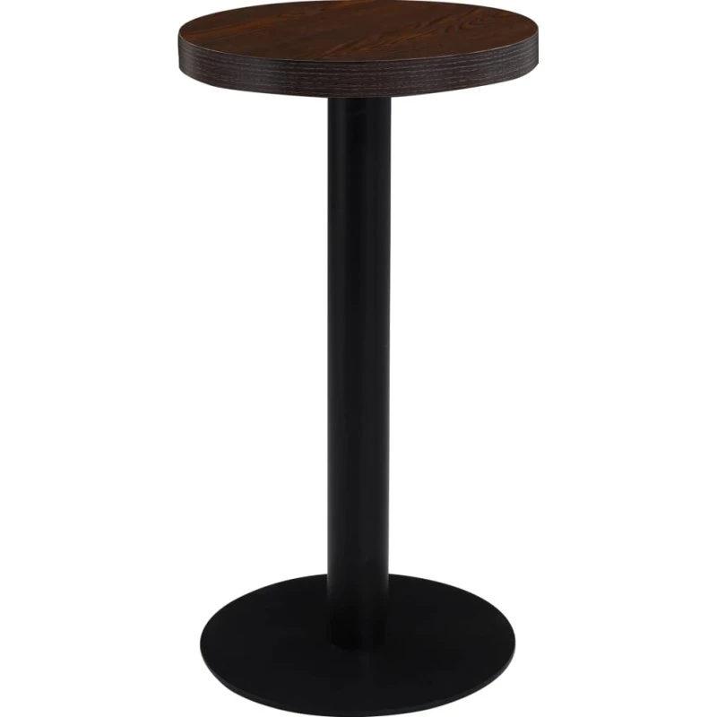 Bistrobord 40 cm rund MDF mørkebrun