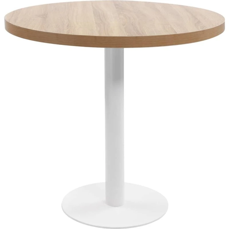 Bistrobord 80 cm MDF lysebrun - cafébord til 2