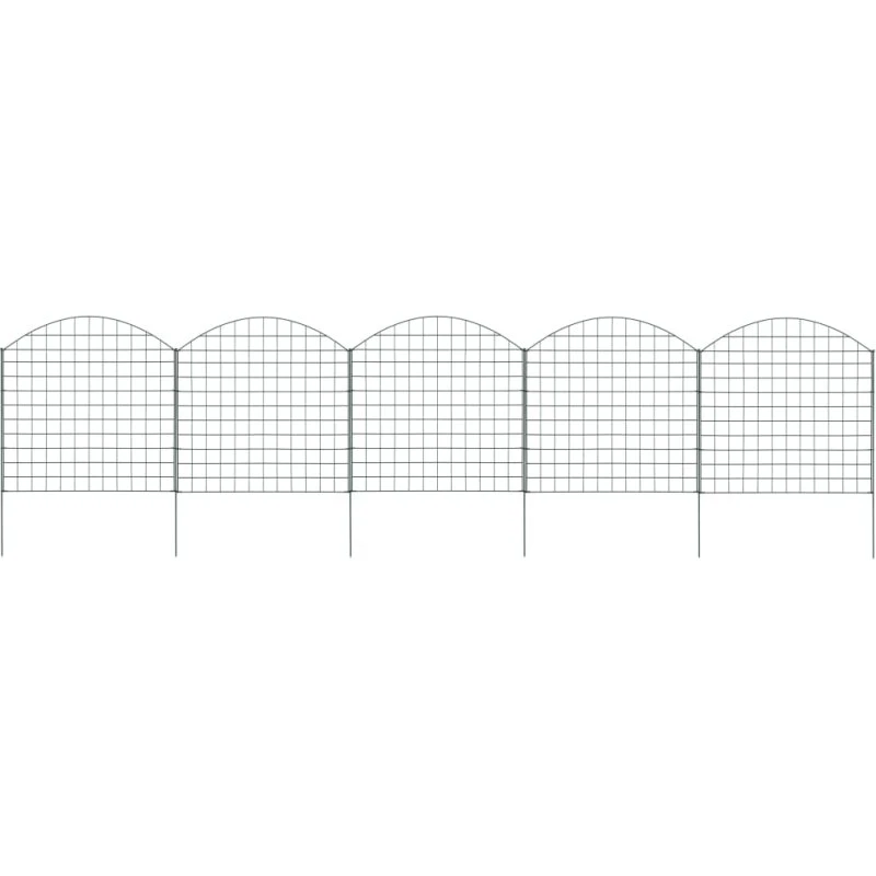 Buet havehegnssæt 77,5x78,5 cm grøn (5 paneler)