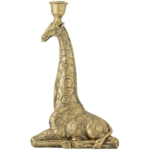 Creative Collection Twiga lysestage, guld, 32 cm, polyresin