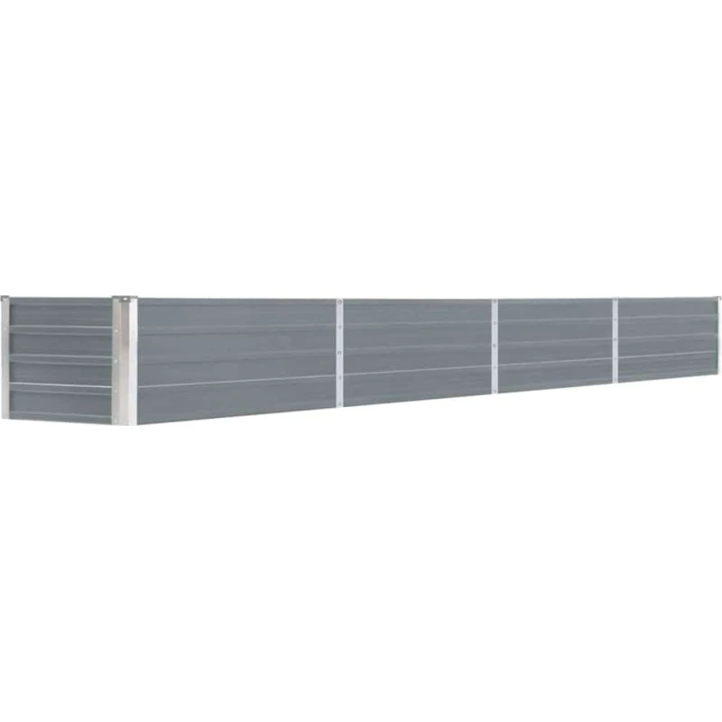 Forhøjet plantekasse i galvaniseret stål 320×40×45 cm