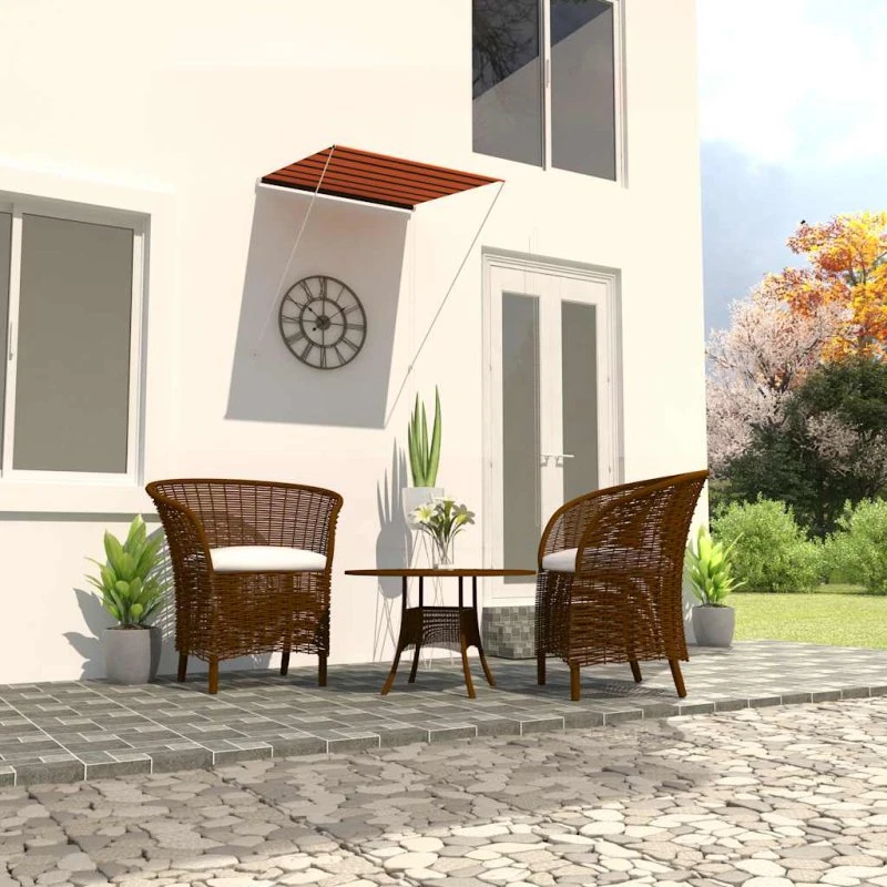 Foldemarkise 100x150 cm – Orange/Brun, vandafvisende