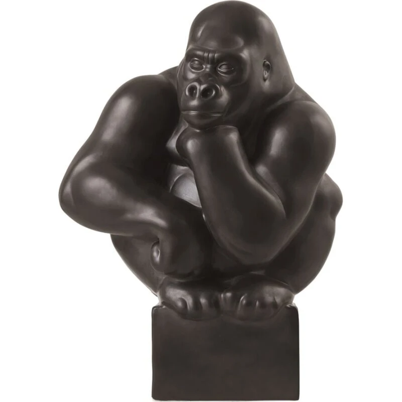 Pia Langelund Gorilla-figur, grafit, 40 cm
