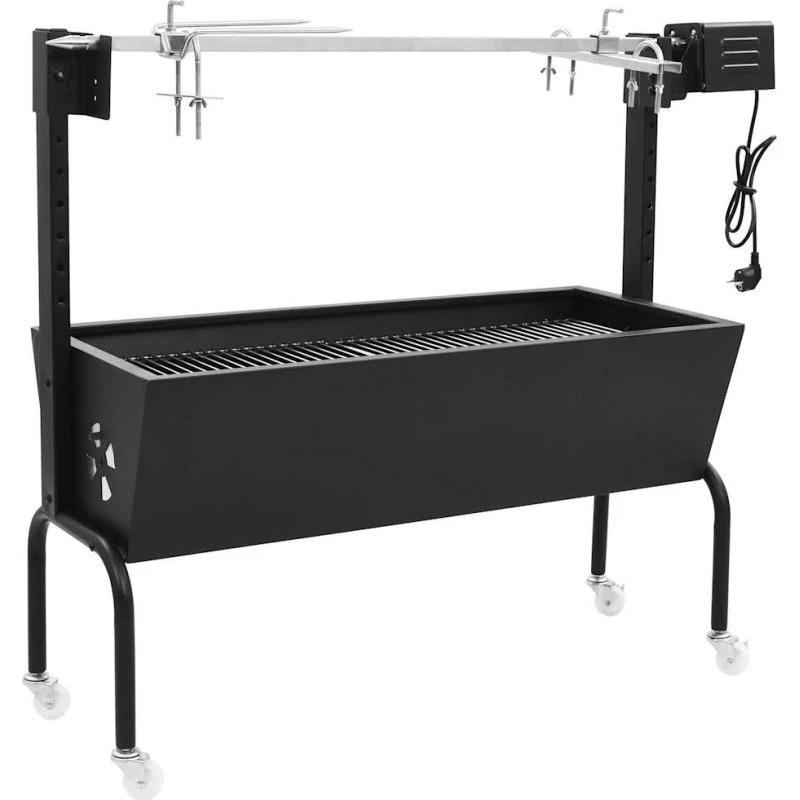 Elektrisk rotisserie-grill i rustfrit stål (transportabel)