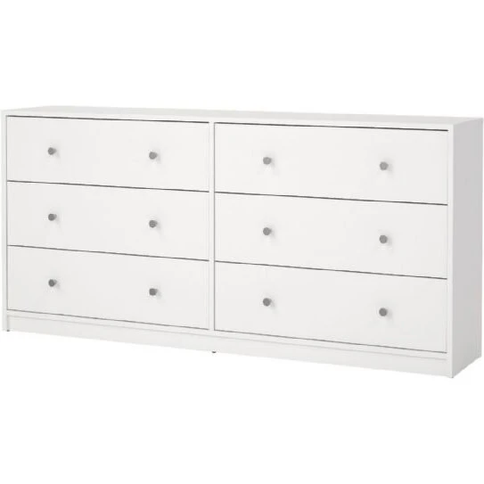 TVILUM May dobbelt kommode 6 skuffer - hvid