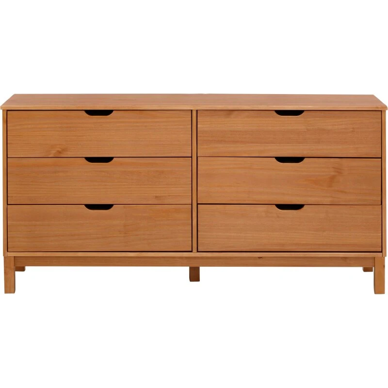 Pilou Post kommode 6 skuffer, trælook 150x75x39 cm