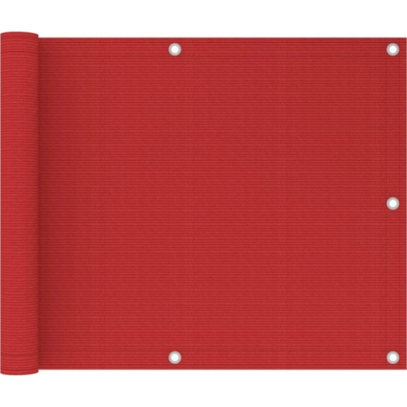 Altanafskærmning 75x300 cm HDPE – Rød