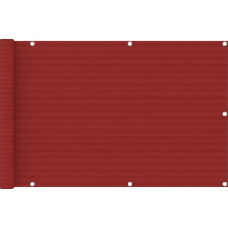 Altanafskærmning HDPE 90x400 cm, rød