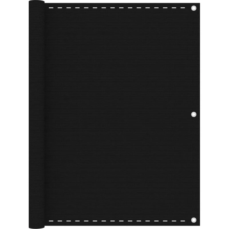 Altanafskærmning HDPE 120x500 cm - Sort