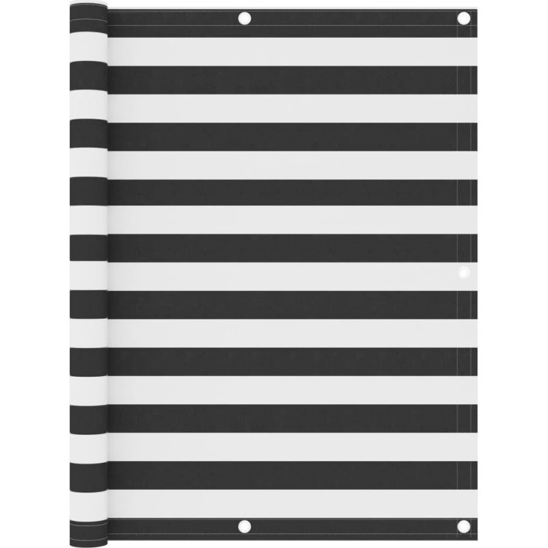 Altanafskærmning 120x400 cm PU-belagt oxford – Antracit/hvid