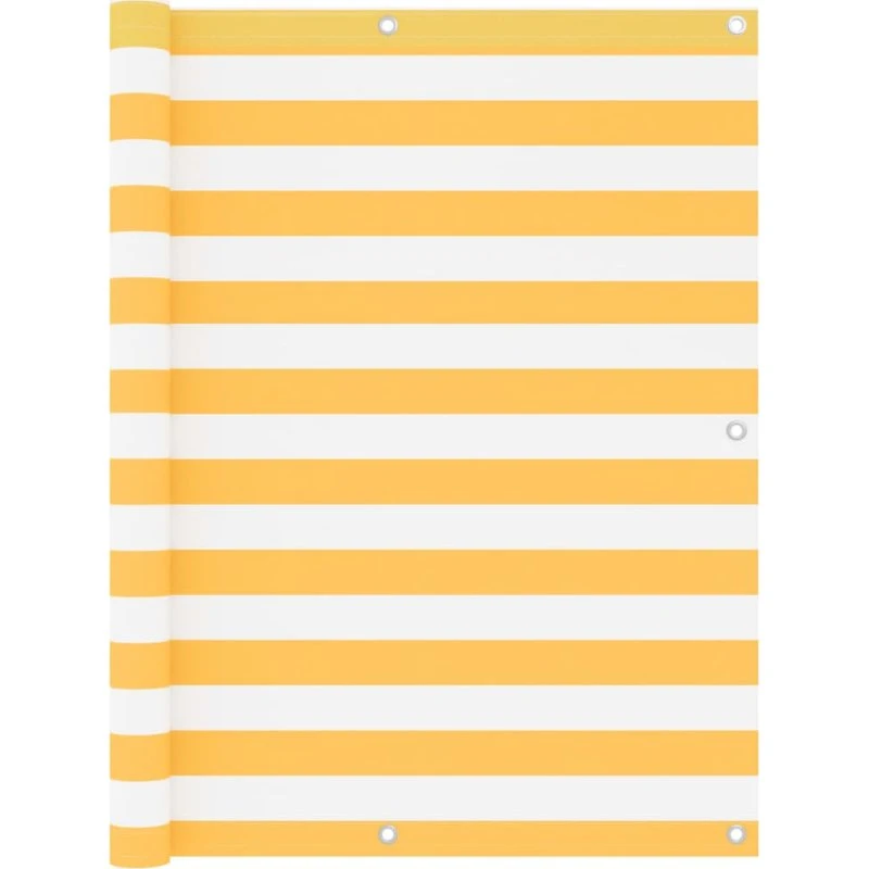 Altanafskærmning 120x600 cm PU-belagt oxford hvid/gul