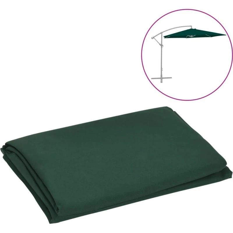 Erstatningsdug til hængeparasol 300 cm – grøn