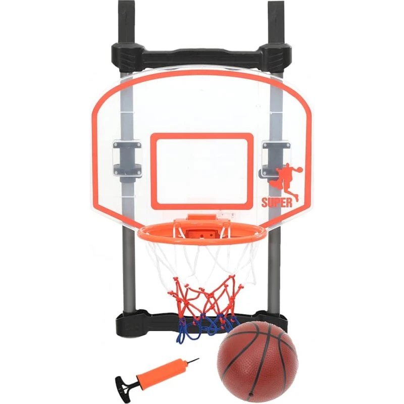 Dørhængt justerbart basketballsæt til børn – inkl. bold & pumpe
