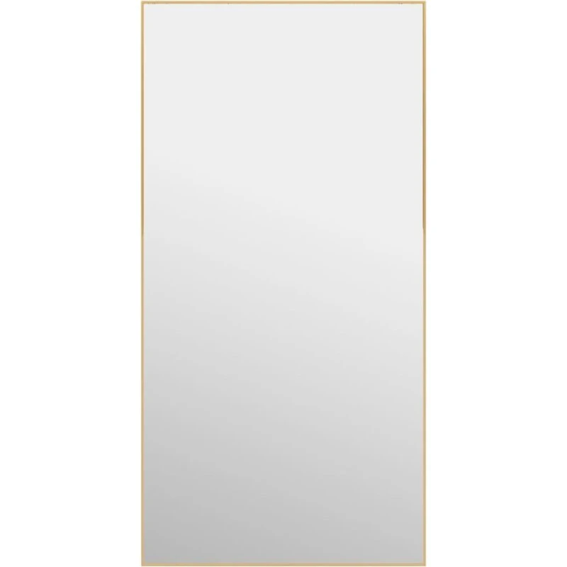 Dørspejl 50x100 cm i aluminium – guldfarvet