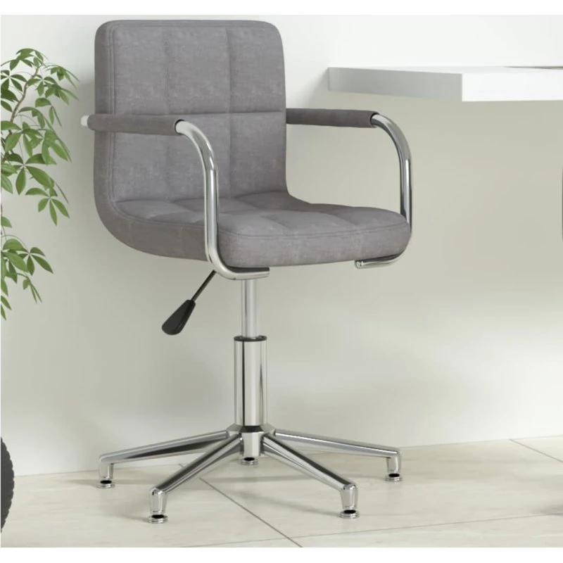 Drejelig kontorstol i stof, lysegrå