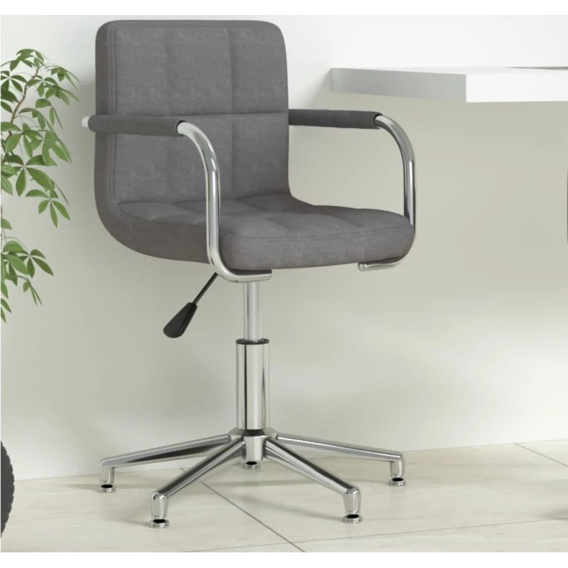 Drejelig kontorstol i stof, mørkegrå – højdejusterbar 360°