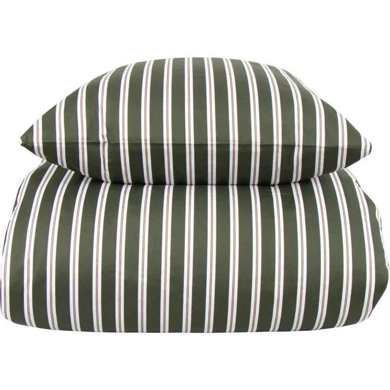 By Night Stripe dobbeltsengetøj 200x220 cm - Grøn