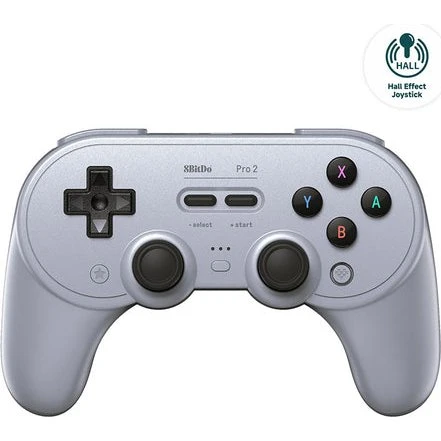 8BitDo Pro 2 Hall Edition – Grå trådløs controller